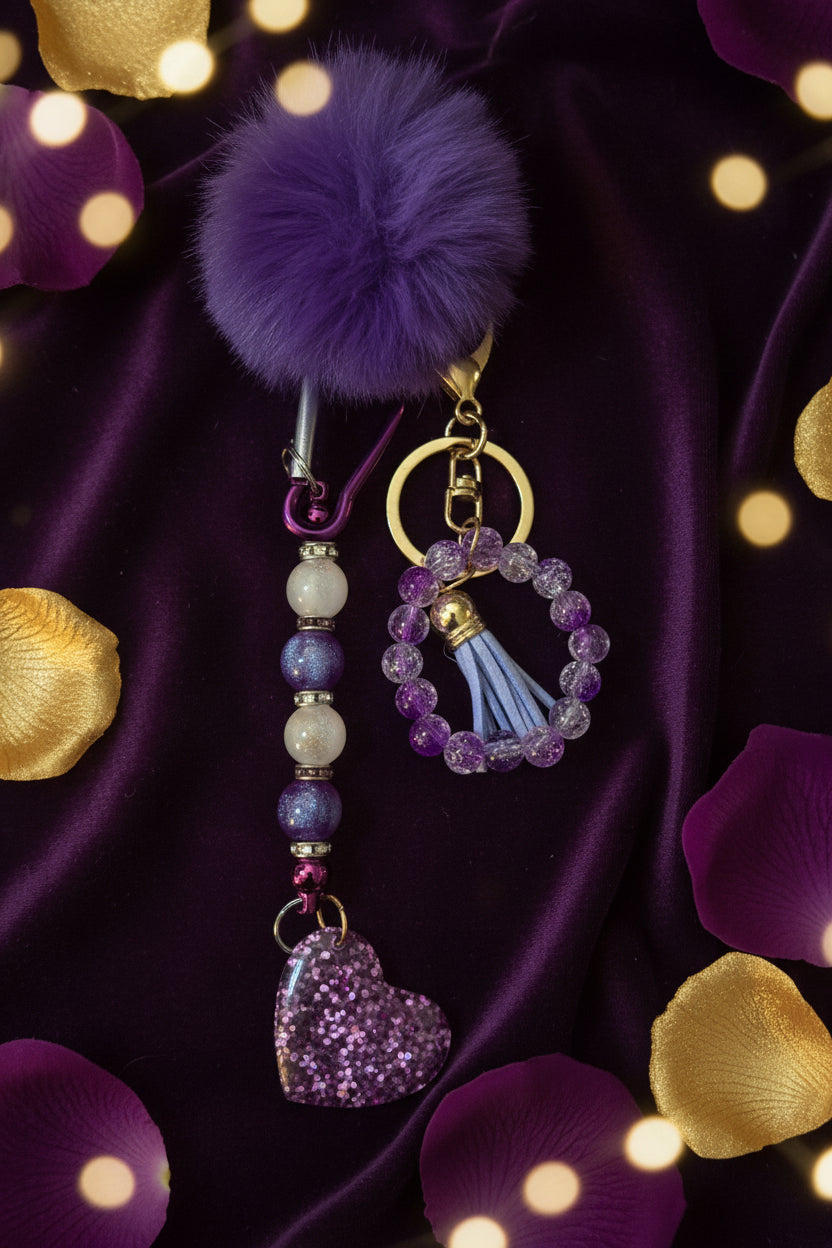 Beaded Keychain with accessory