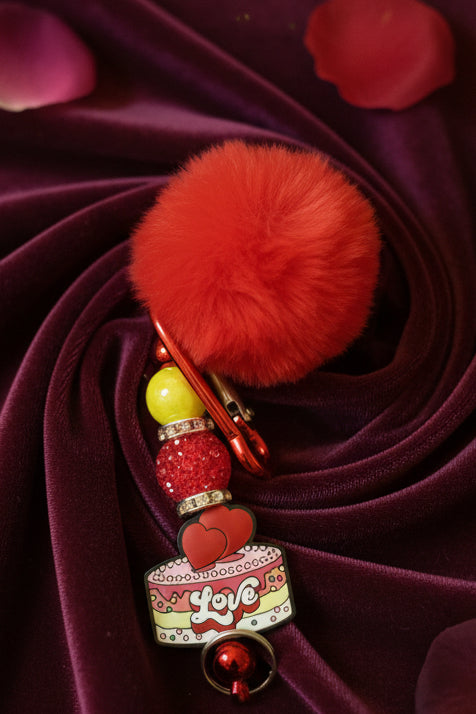 Beaded Keychain with accessory