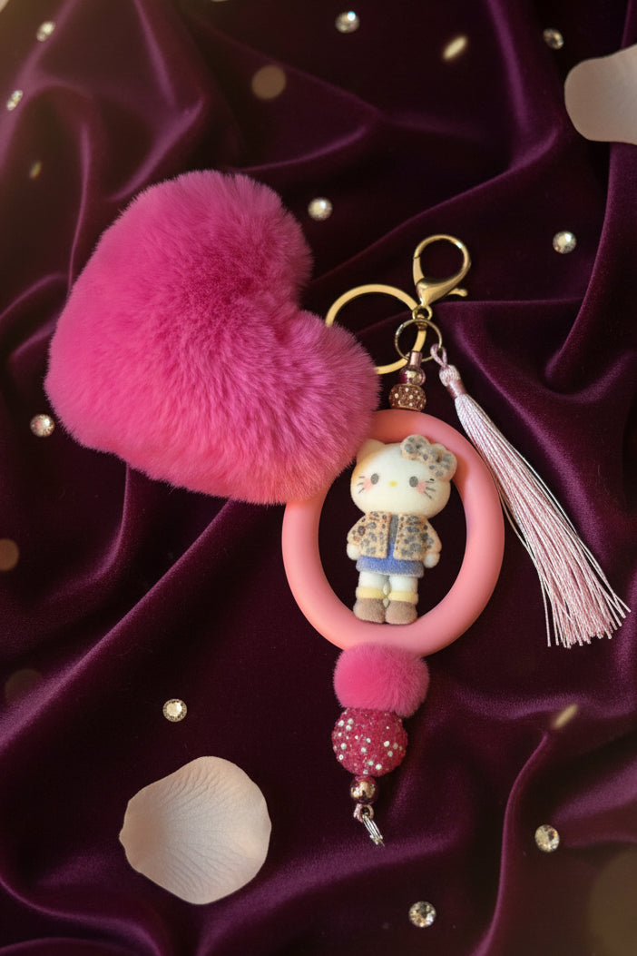 Beaded Keychain with accessory