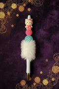 Beaded Pen with PomPom