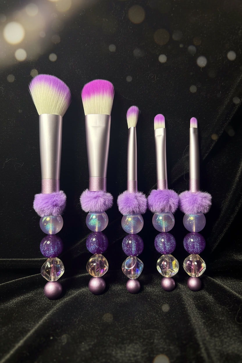 Beaded Makeup Brush Set