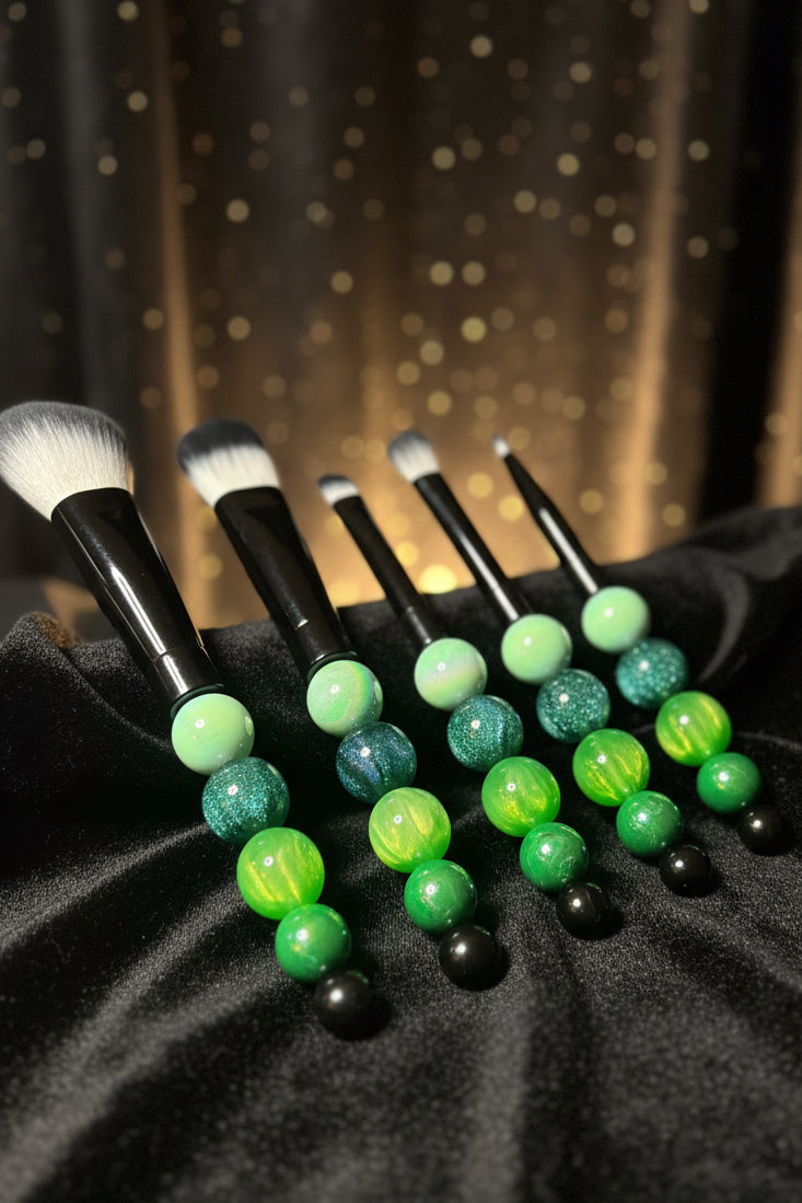 Beaded Makeup Brush Set