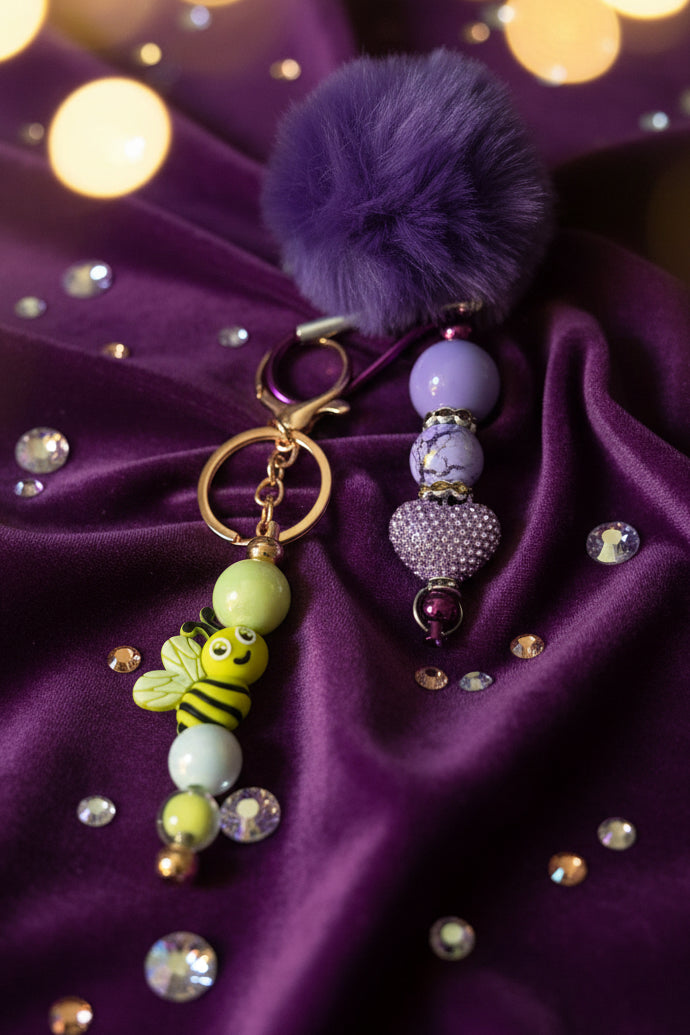 Beaded Keychain with accessory